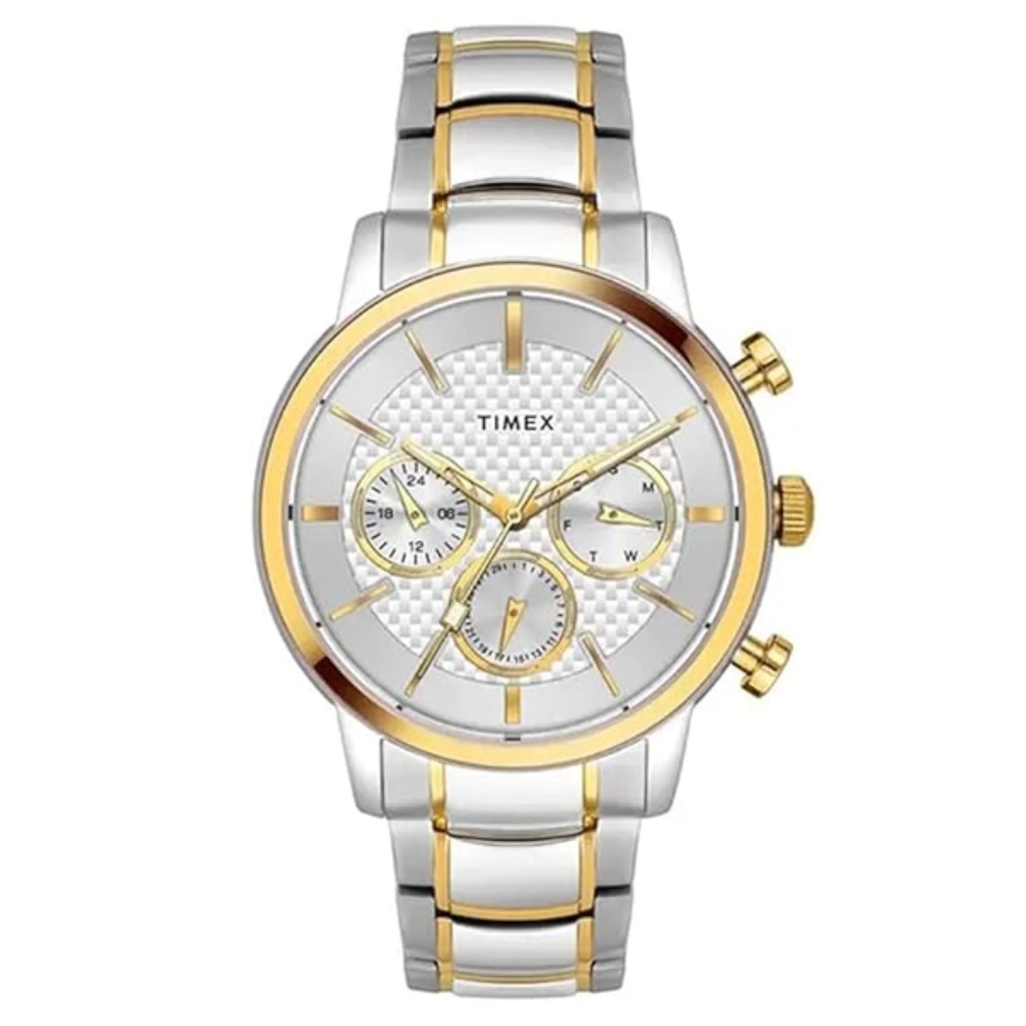 TIMEX Mens 44 mm Silver Dial Stainless Steel Analog Watch - TWEG20203