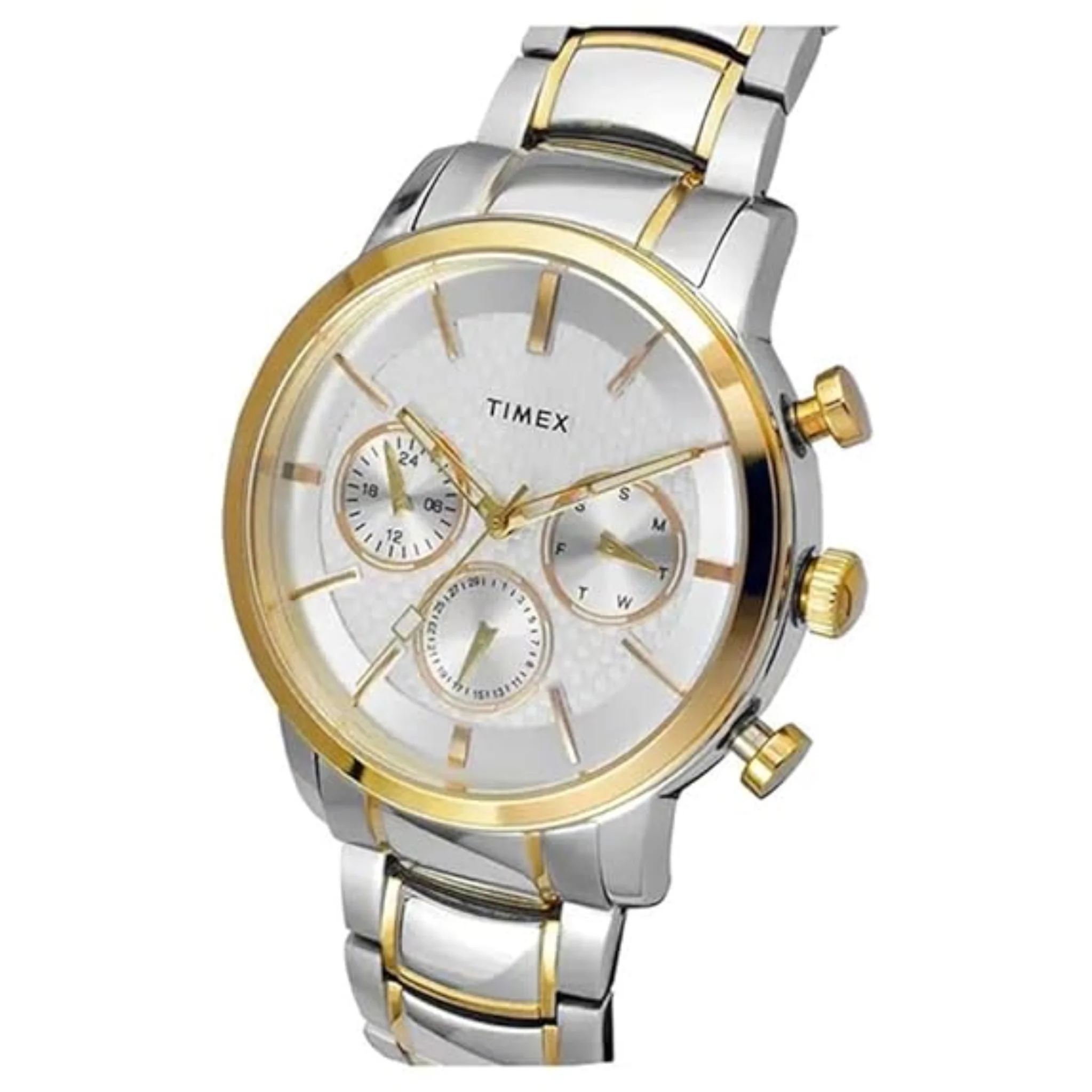 TIMEX Mens 44 mm Silver Dial Stainless Steel Analog Watch - TWEG20203