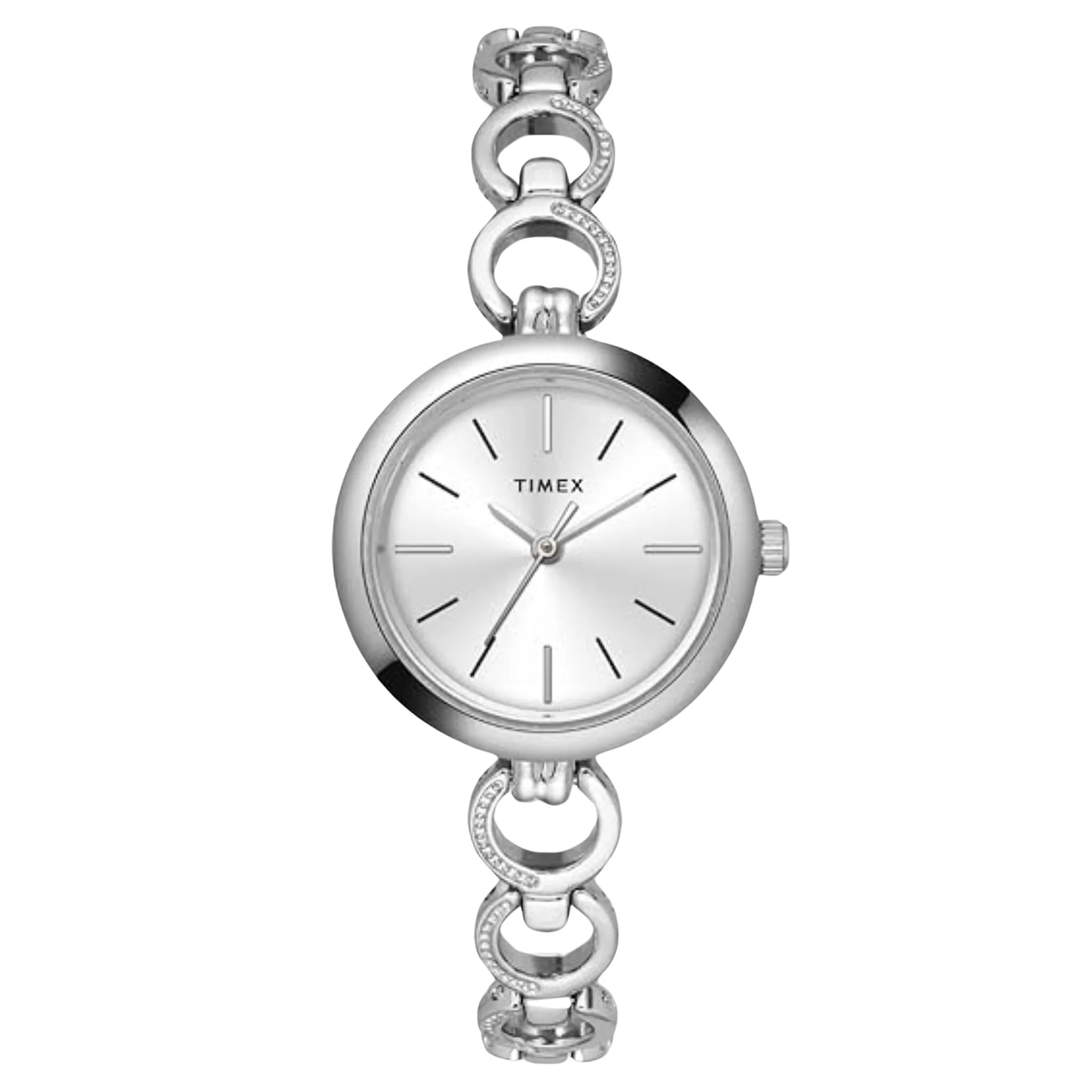 TIMEX Classics Collection 3 Hands Women's Analog Silver Dial Coloured Quartz Watch, Round Dial with 26mm Case Width - TWEL11432