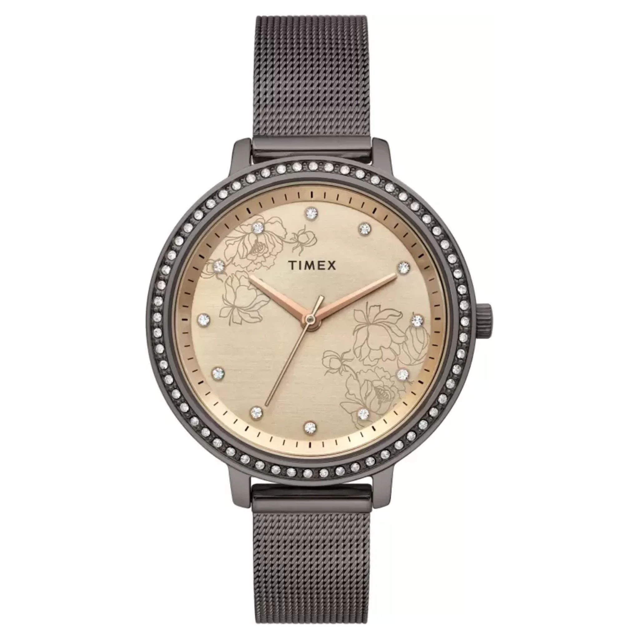 Timex Analog Gold Dial Womens Watch Twel14705 Tgtluxe 2359