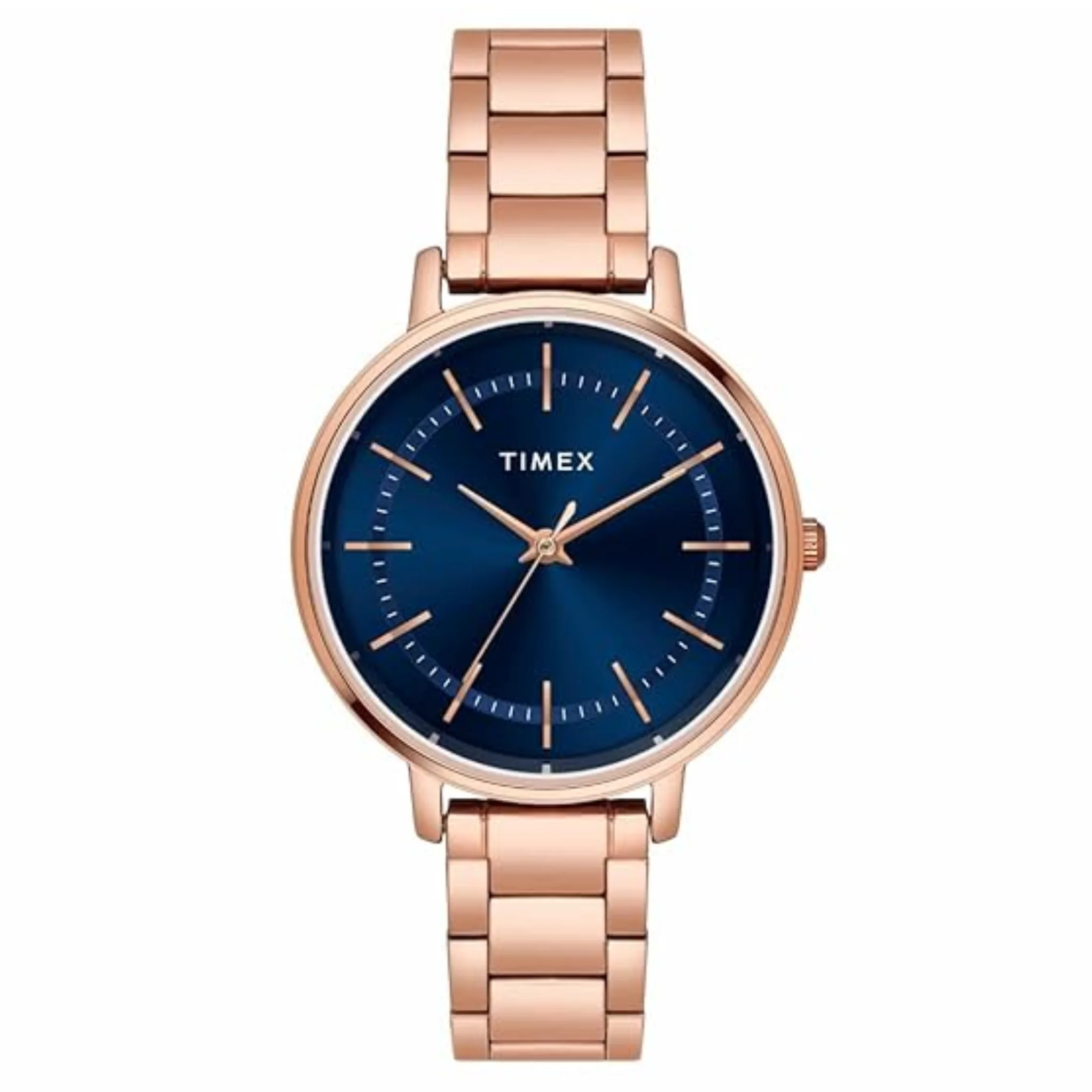 TIMEX Classics Collection 3 Hands Women's Analog Blue Dial Coloured Quartz Watch, Round Dial - TWEL15804