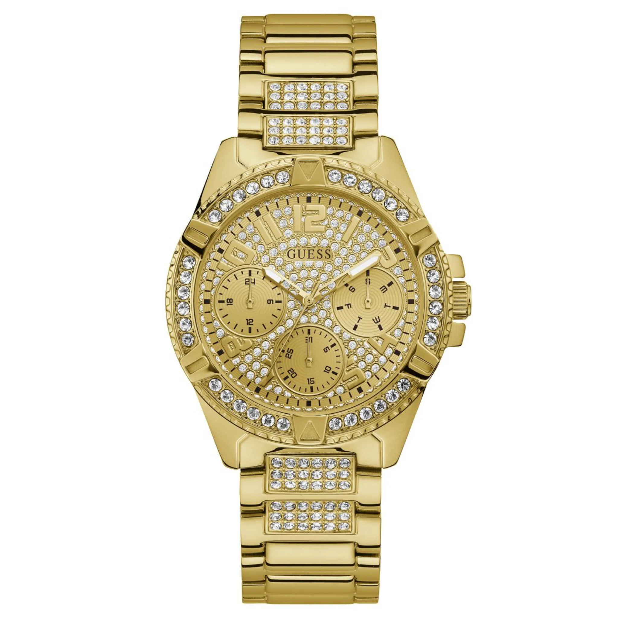 GUESS Analog Champagne Dial Women's Watch-W1156L2