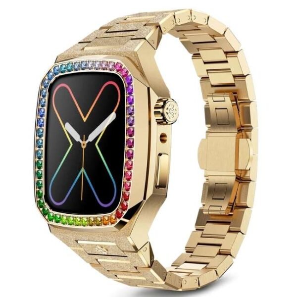 Golden Concept EVF RAINBOW Frosted Gold Apple Watch 41 MM WC-EVF41-G-RB