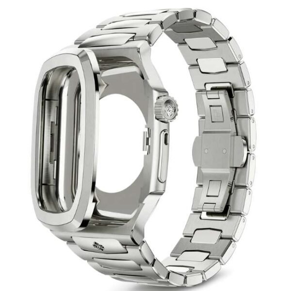 Golden Concept ROYAL Silver Apple Watch 45 MM WC-RO45-SL