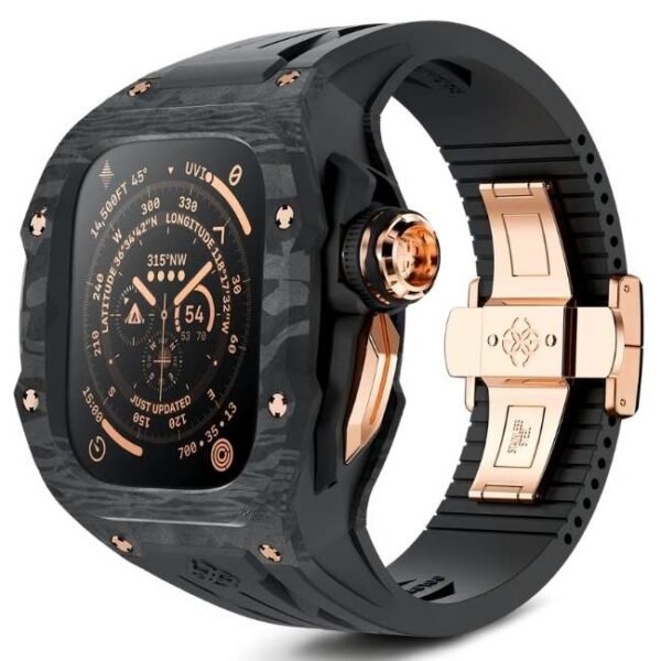 Golden Concept Rose Gold Carbon RSC49 For Apple Watch Ultra 49 MM WC-RSC49-BK-RGC