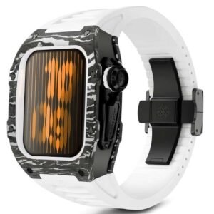 Golden Concept RSCII Daytona White Apple Watch 45 MM WC-RSCII45-BK-WH