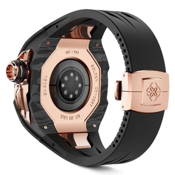 Golden Concept RSCIII49 - Rose Gold Carbon Watch Case Cover for Apple Watch Ultra 49 MM WC-RSCIII49-BK-RGC