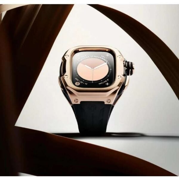 Golden Concept RSTIII49 - Crepe Steel Watch Case Cover for Apple Watch Ultra 49 MM WC-RSTIII49-BK-RG