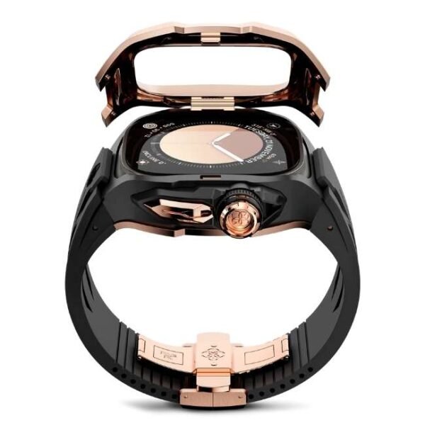 Golden Concept RSTIII49 - Crepe Steel Watch Case Cover for Apple Watch Ultra 49 MM WC-RSTIII49-BK-RG