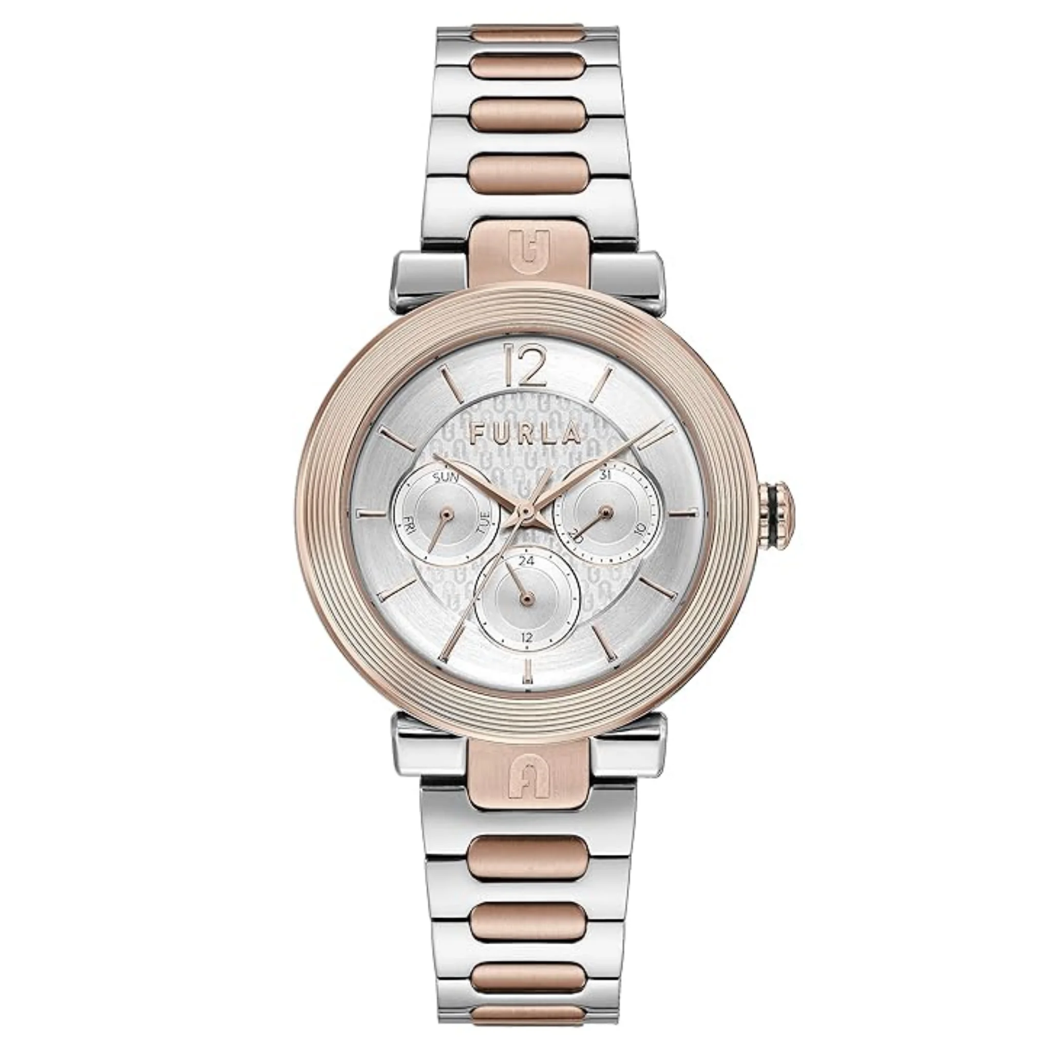 Furla Block Analog Silver Dial Women's Watch-WW00011004L5