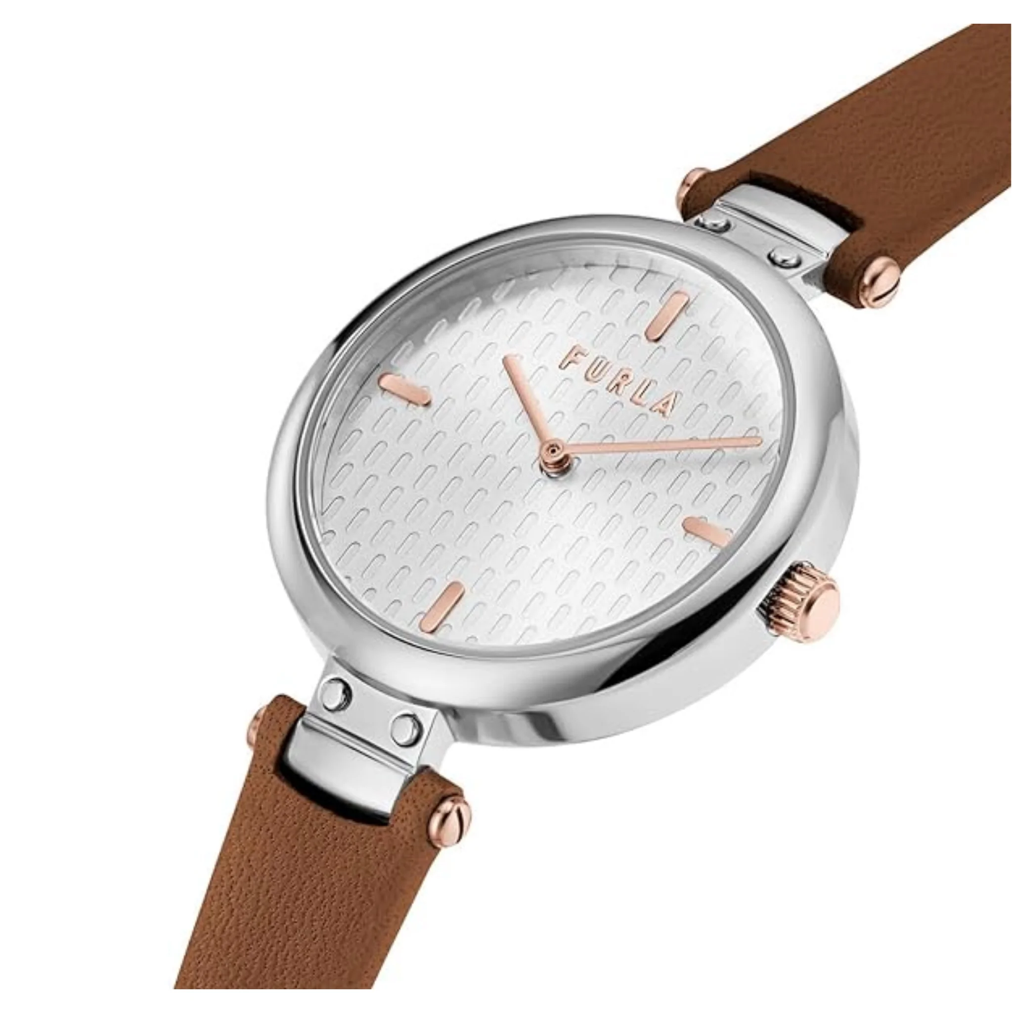 Furla Women's Brown Leather Strap Watch WW00018002L1