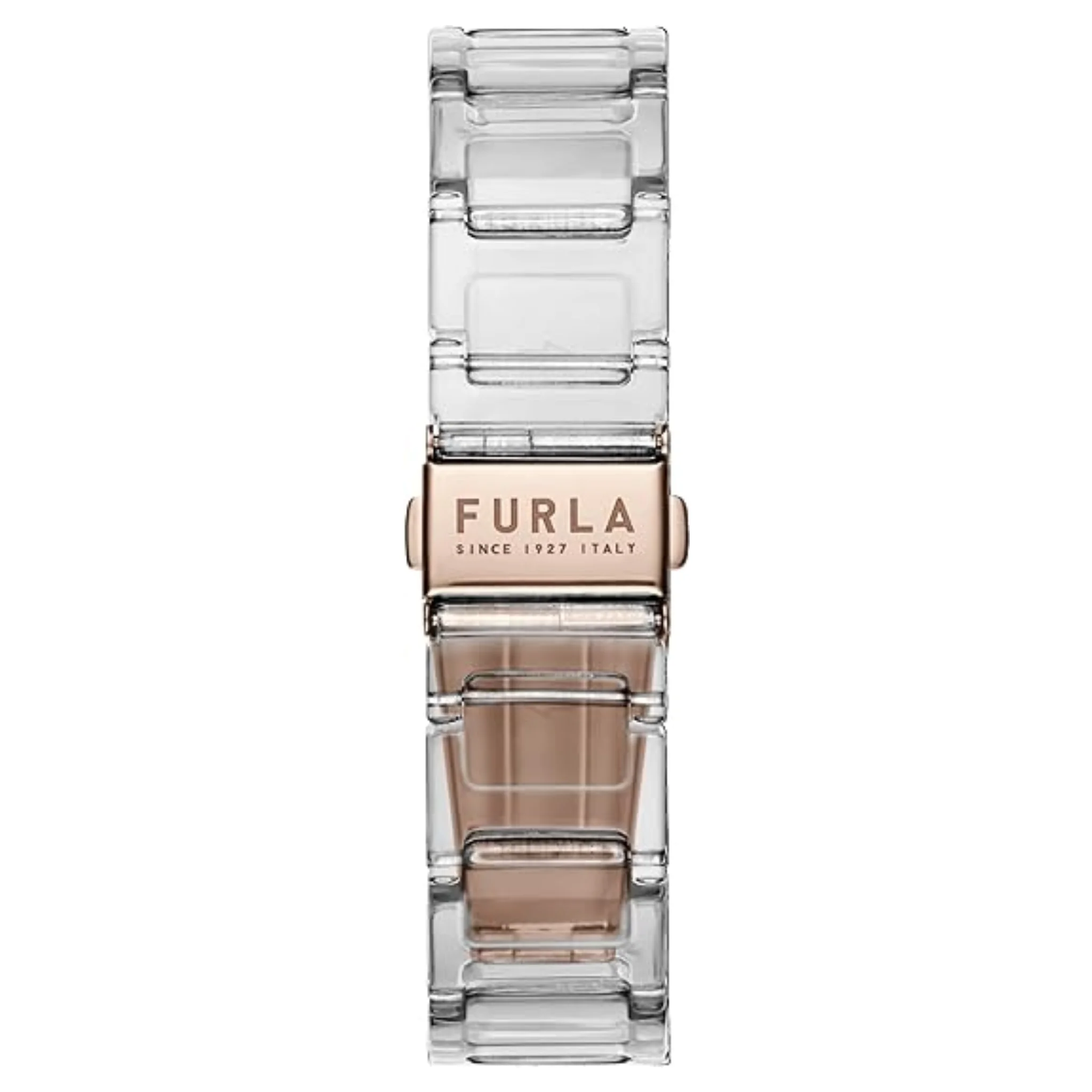 Furla Women's Stainless Steel Rose Gold Tone Acetate Bracelet Watch WW00028004L3