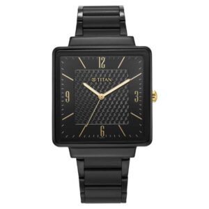 Titan Karishma Black Dial Watch for Men-10005KM01