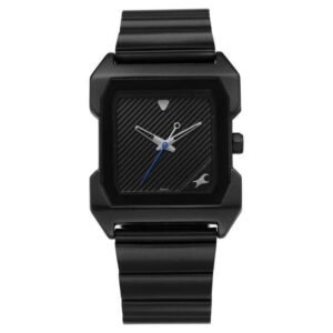 Fastrack Pulse Quartz Analog Black Dial With Black Stainless steel Strap Watch for Guys-1474NM02