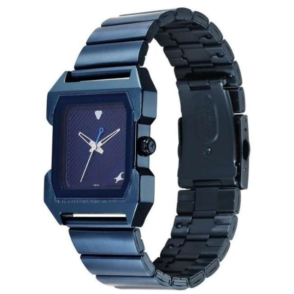 Fastrack Pulse Quartz Analog Blue Dial With Blue Stainless steel Strap Watch for Guys-1474QM01