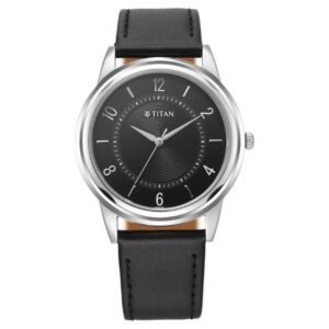 Titan Karishma Zing Quartz Black Dial Watch for Men-1638SL02