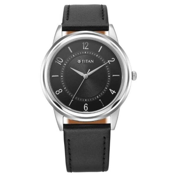 Titan Karishma Zing Quartz Black Dial Watch for Men-1638SL02