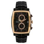 Titan Quartz Chronograph Black Dial Stainless Steel Strap Watch for Men-1660KM01