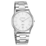 Titan Edge Quartz Analog with Date Silver Dial Stainless Steel Strap Watch for Men-1683SM01