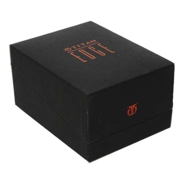 Titan Edge Quartz Analog with Date Silver Dial Stainless Steel Strap Watch for Men-1683SM01