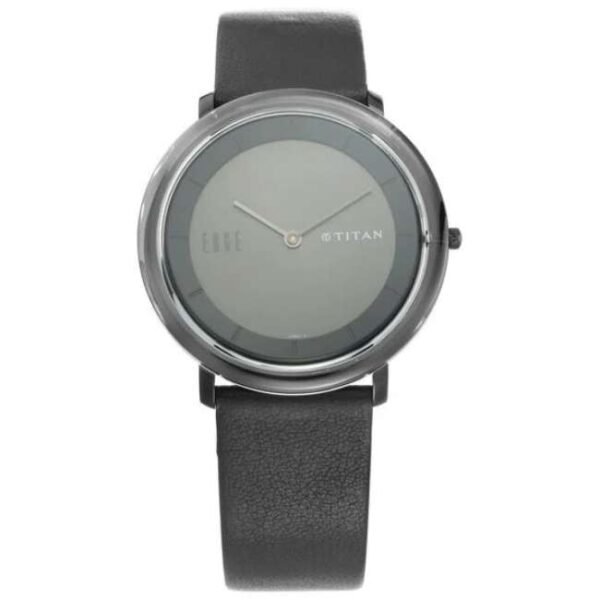 Titan Quartz Analog Anthracite Dial Leather Strap Watch for Men-1778NL01