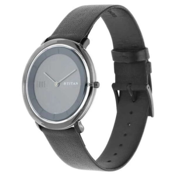 Titan Quartz Analog Anthracite Dial Leather Strap Watch for Men-1778NL01