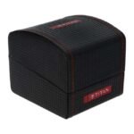 Titan Geometrix Silver Dial Analog Leather Strap watch for Men-1801QL01