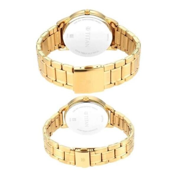 Titan Bandhan Grey Dial Analog Stainless Steel Strap Watch for Couple-18062617YM01