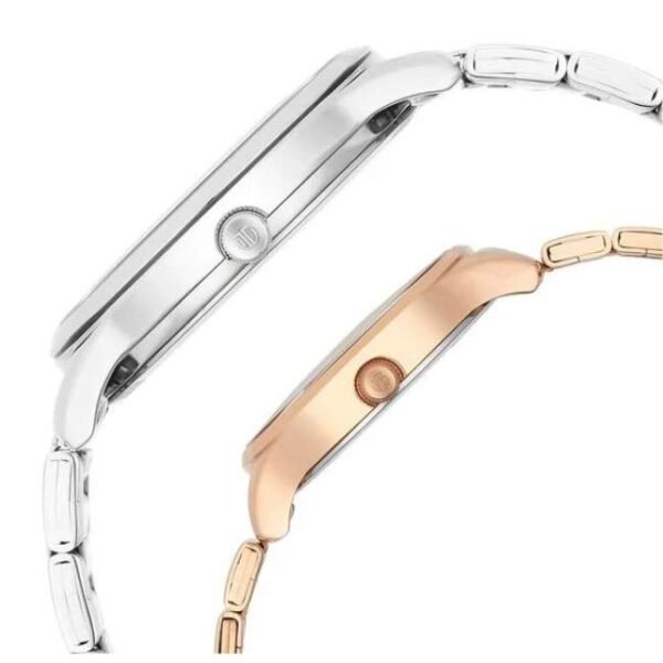 Titan Bandhan White Dial Analog Date Stainless Steel Strap watch for Couple-18062649KM01