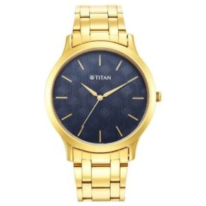 Titan Karishma Radiance Blue Dial Analog Stainless Steel Strap watch for Men-1825YM05