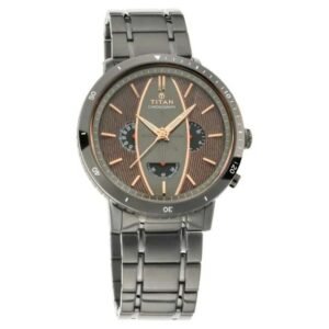 Titan Maritime Anthracite Dial Chronograph Stainless Steel Strap watch for Men-1832KM01
