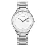 Titan Edge Metal Silver Dial Stainless Steel Strap Watch for Men-1843SM02