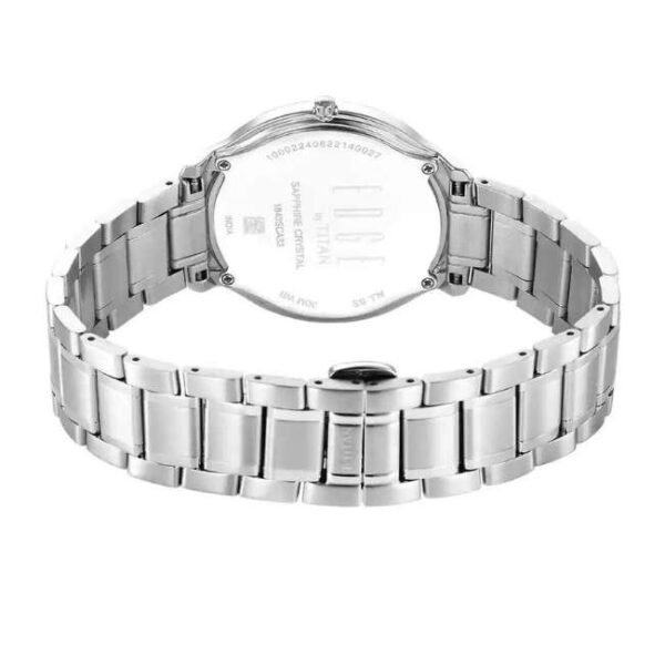 Titan Edge Metal Silver Dial Stainless Steel Strap Watch for Men-1843SM02