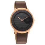 Titan Edge Quartz Analog Black Dial Leather Strap Watch for Men-1843WL03