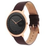 Titan Edge Quartz Analog Black Dial Leather Strap Watch for Men-1843WL03