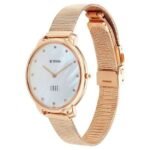 Titan Edge Metal Ladies Allure Quartz Analog Rich Mother Of Pearl Dial Stainless Steel Strap Watch For Women-2654WM02
