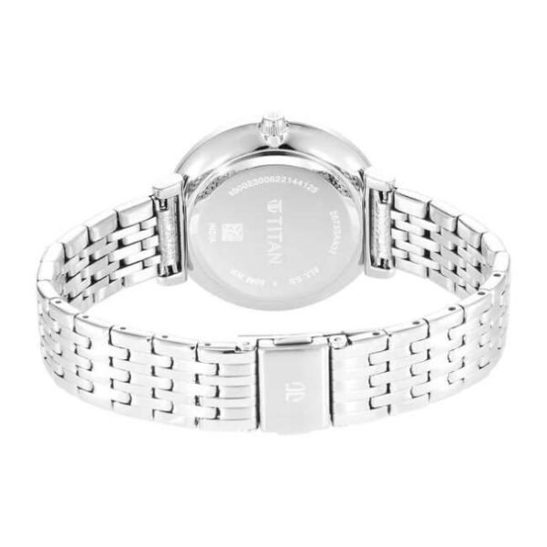 Titan Premium Workwear Mother of pearl Dial Analog with Date Stainless Steel Strap watch for Women-2673SM02