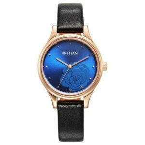 Titan Karishma Quartz Analog Blue Leather Strap for Women-2679WL01
