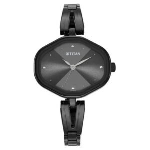 Titan Karishma Black Dial Metal Strap Watch for Women-2680NM01