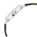 Titan Workwear Quartz Analog White Dial Green Leather Strap Watch For Women-2733SL01