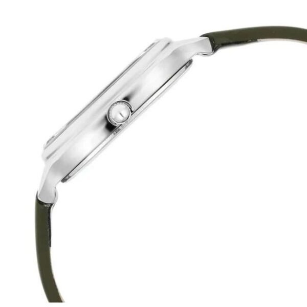 Titan Workwear Quartz Analog White Dial Green Leather Strap Watch For Women-2733SL01