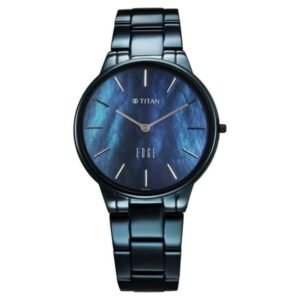 Titan Edge Metal Ladies Allure Quartz Analog Rich Mother Of Pearl Dial Stainless Steel Strap Watch For Women-2734QM02
