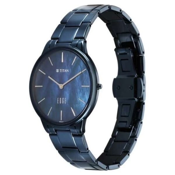 Titan Edge Metal Ladies Allure Quartz Analog Rich Mother Of Pearl Dial Stainless Steel Strap Watch For Women-2734QM02