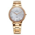 Titan Edge Metal Ladies Allure Quartz Analog Rich Mother Of Pearl Dial Stainless Steel Strap Watch For Women-2734WM01