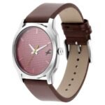 Fastrack Stunners Quartz Analog Red Dial Leather Strap Watch for Guys-3255SL01