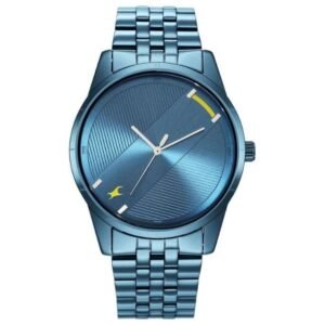 Fastrack Stunners Quartz Analog Blue Dial Metal Strap Watch for Guys-3277QM01