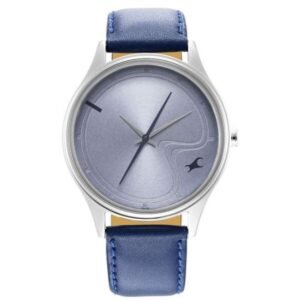 Fastrack Stunners Quartz Analog Blue Dial Leather Strap Watch for Guys-3290SL01