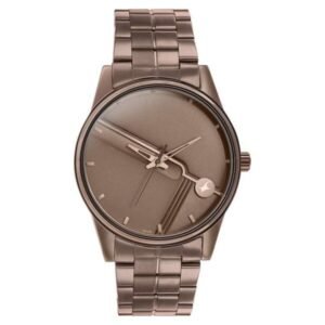 Fastrack Stunners Quartz Analog Brown Dial Stainless Steel Strap Watch for Guys-3305QM01