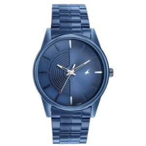 Fastrack Stunnerse Quartz Analog Blue Dial With Blue Metal Strap Watch for Guys-3305QM02