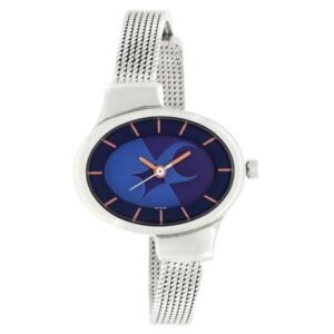 Fastrack Hitlist Quartz Analog Blue Dial Stainless Steel Strap Watch for Girls-6015SM03